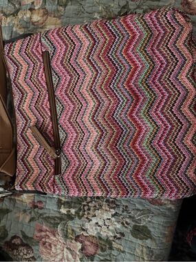 Multicolor Chevron Woven Crossbody Bag - Brand Unspecified